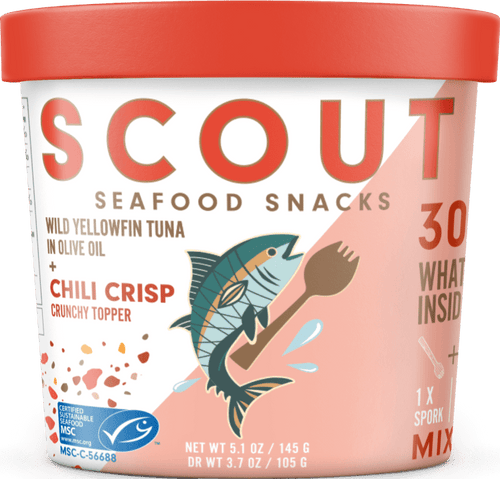scout canning seafood snacks chili crisp product shot
